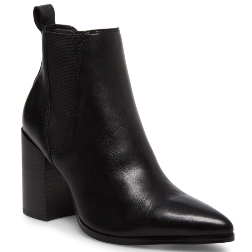 Steve Madden Kasen Black Leather Booties Sz 7.5